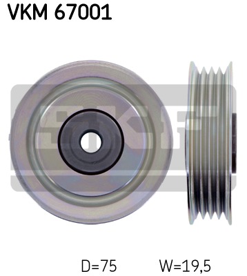 Vratná/vodiaca kladka rebrovaného klinového remeňa SKF (VKM 67001)